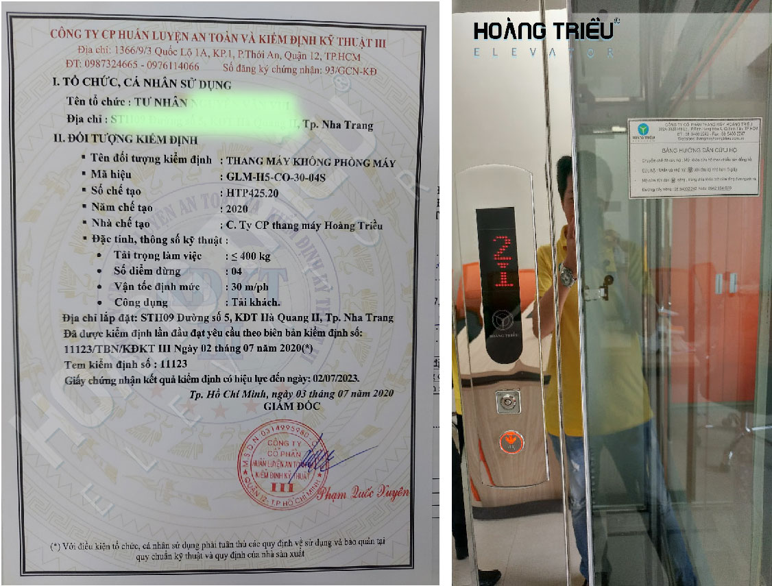 Lắp đặt thang máy gia đình khu vực Tây Nam Bộ - Thang máy Hoàng Triều
